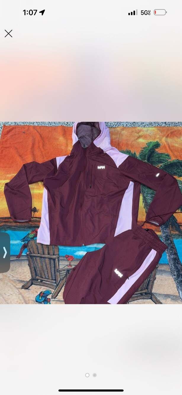 Men's Athletic Warm Up Jacket and Pants Set -
